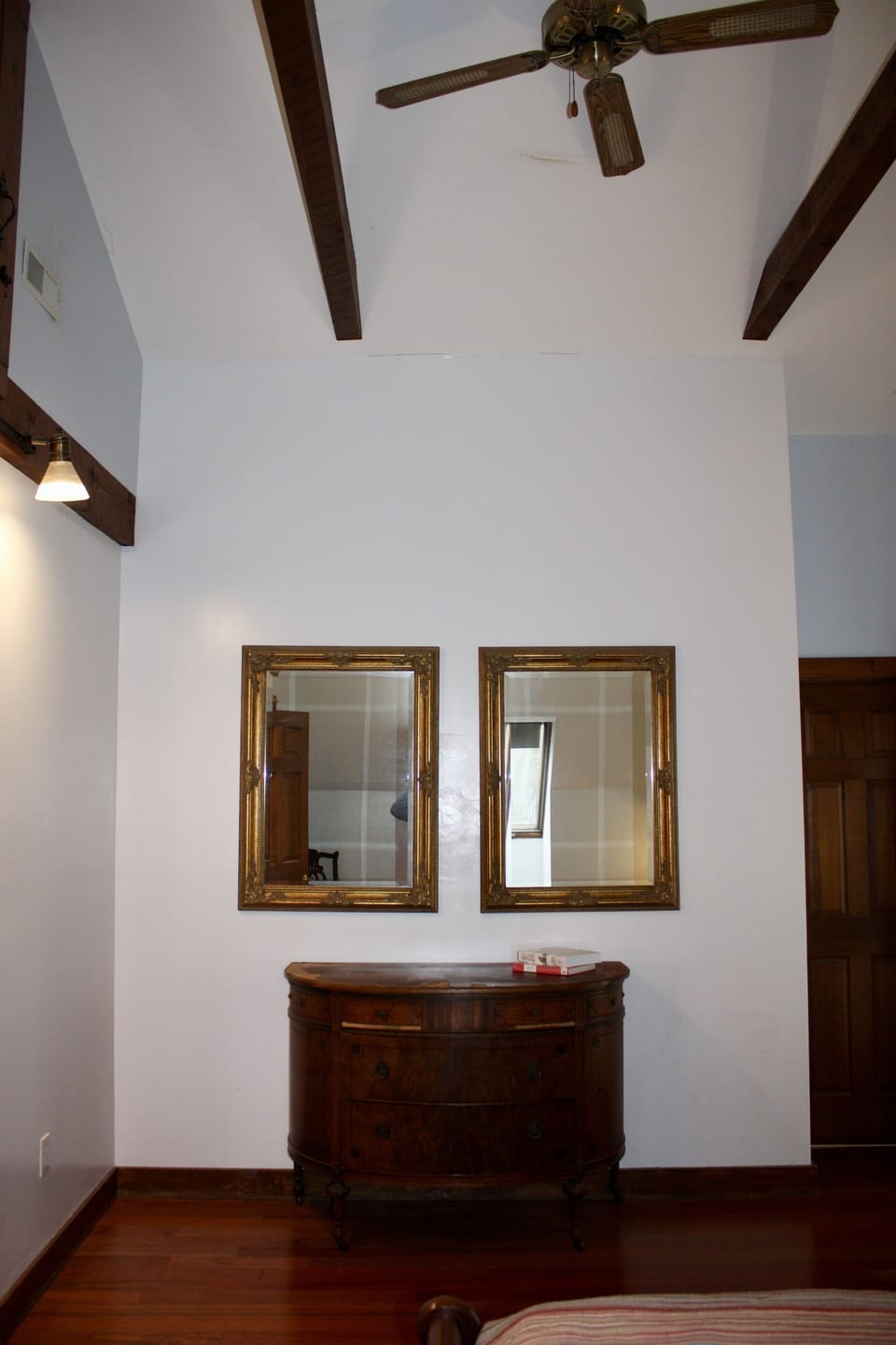 Master bedroom with vaulted ceiling and en suite bathroom