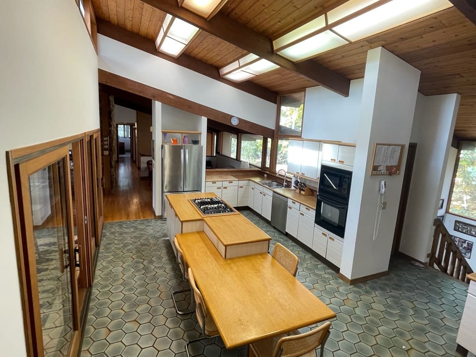 Spacious, fully stocked kitchen with new fridge, dishwasher and gas range