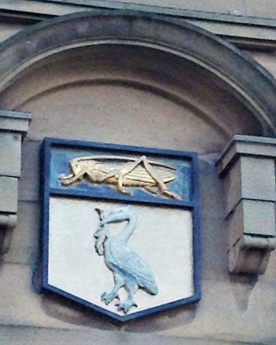 Banking Shield on building