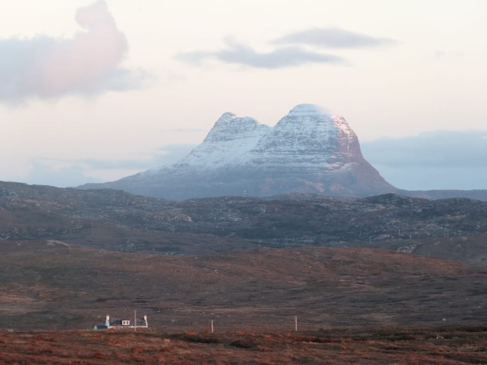 Suilven - Meall Dubh is the cottage in the foreground