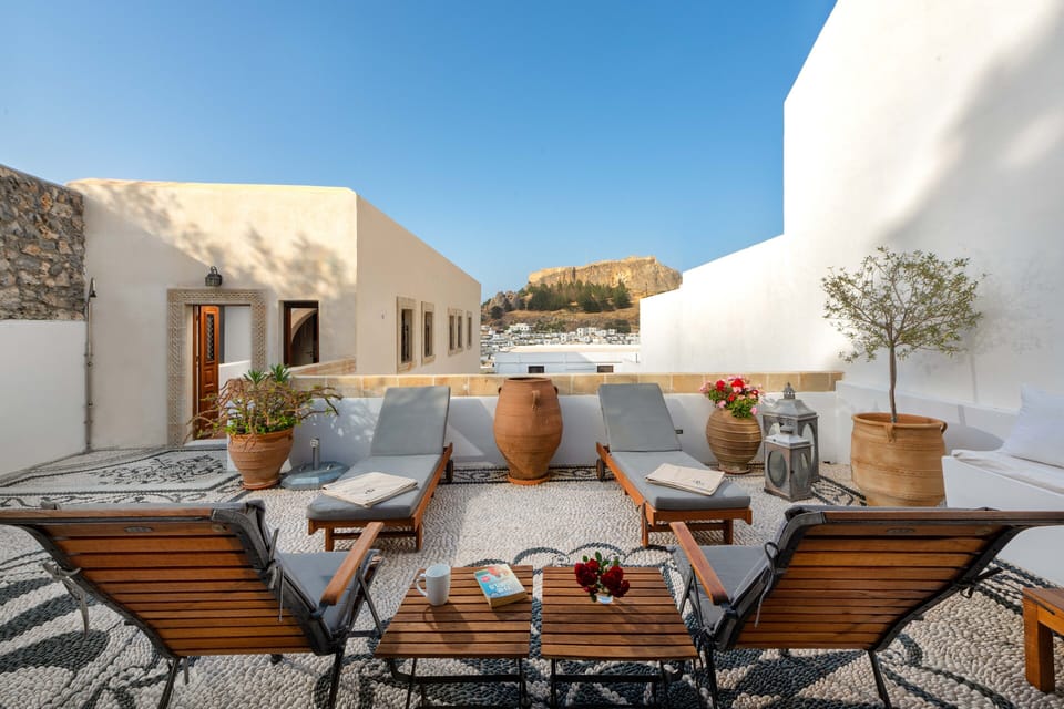 Relax on the loungers on your private terrace

