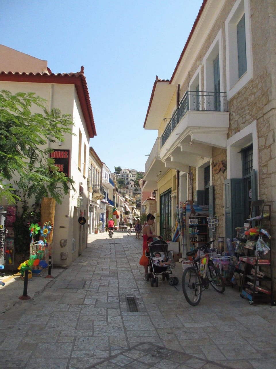 Down town, pedestrian road.