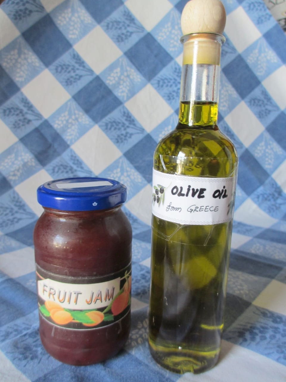 Jum and olive oil,  for our guests