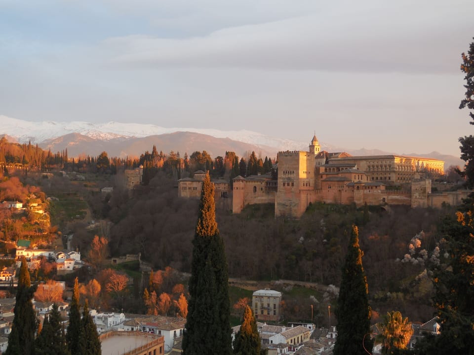 The UNESCO World Heritage Site of the Alhambra, Granada - an hour's drive away.