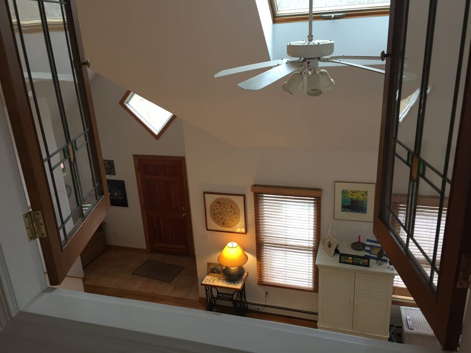 View from study to living room
