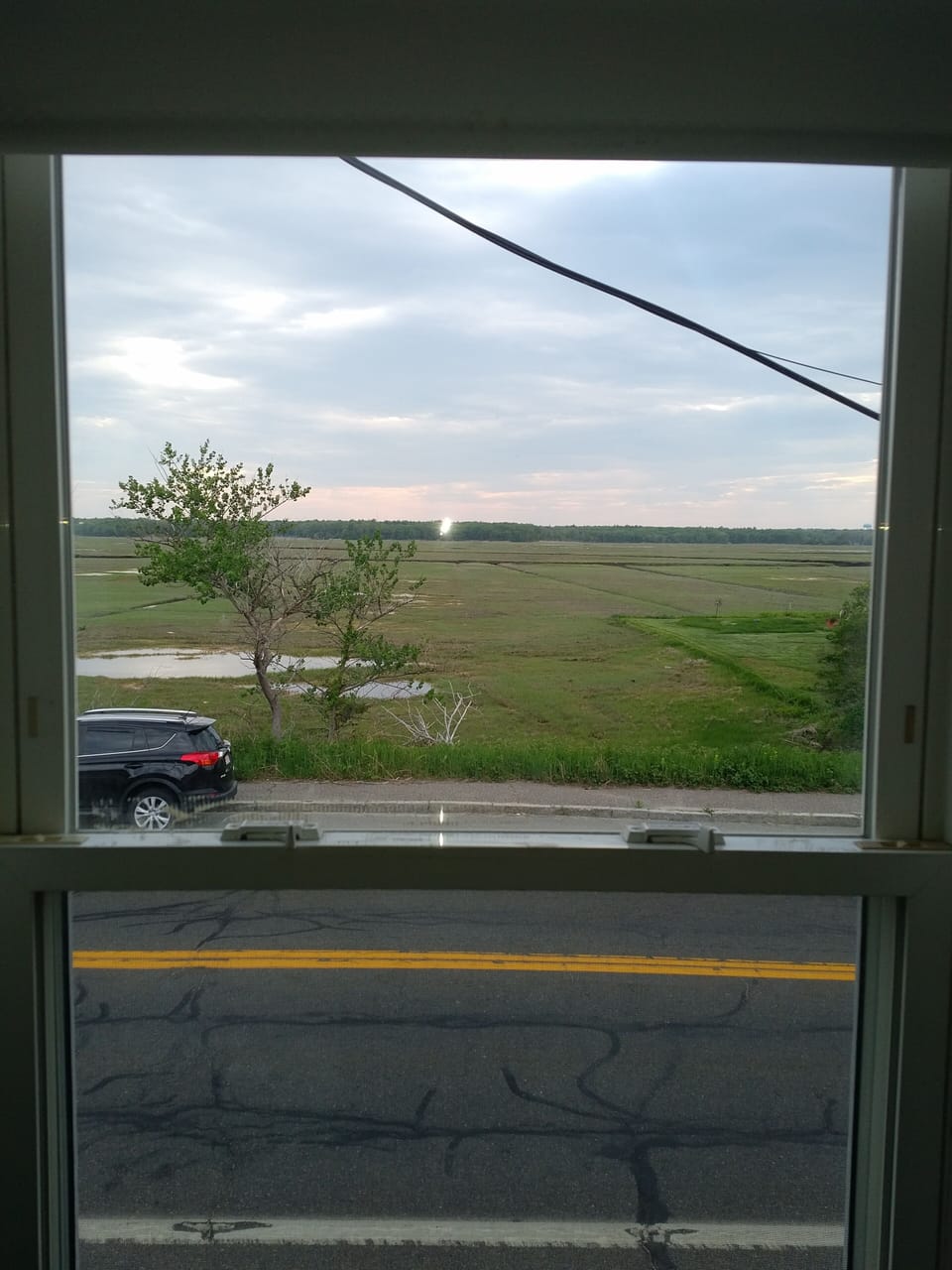 view from bedrooms, facing the marsh sunsets