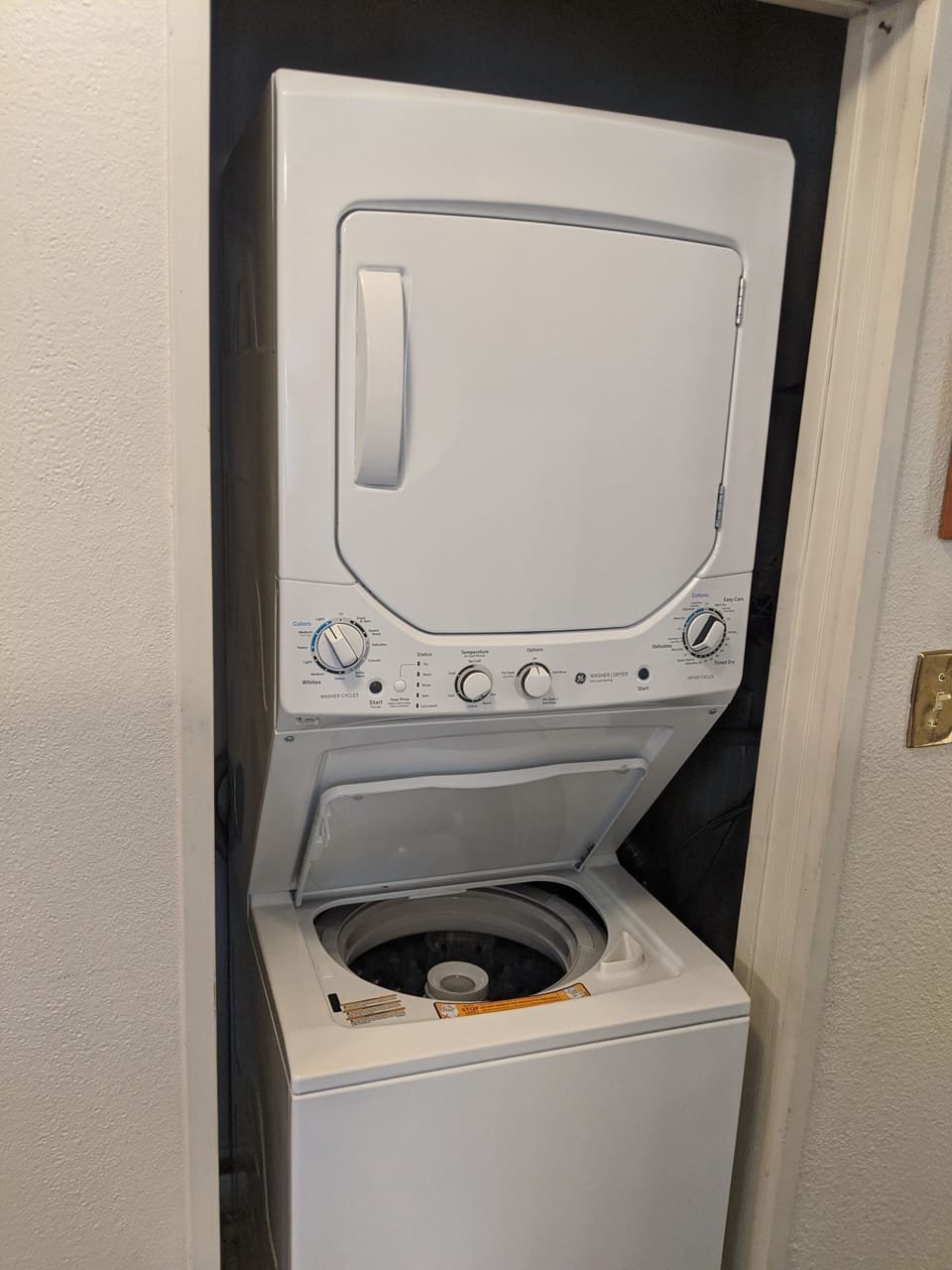 New stacked laundry center