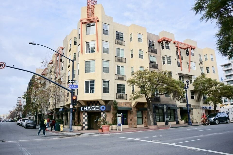 Portico condominium complex building