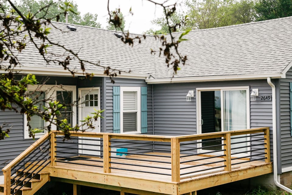 Front of the house w/deck