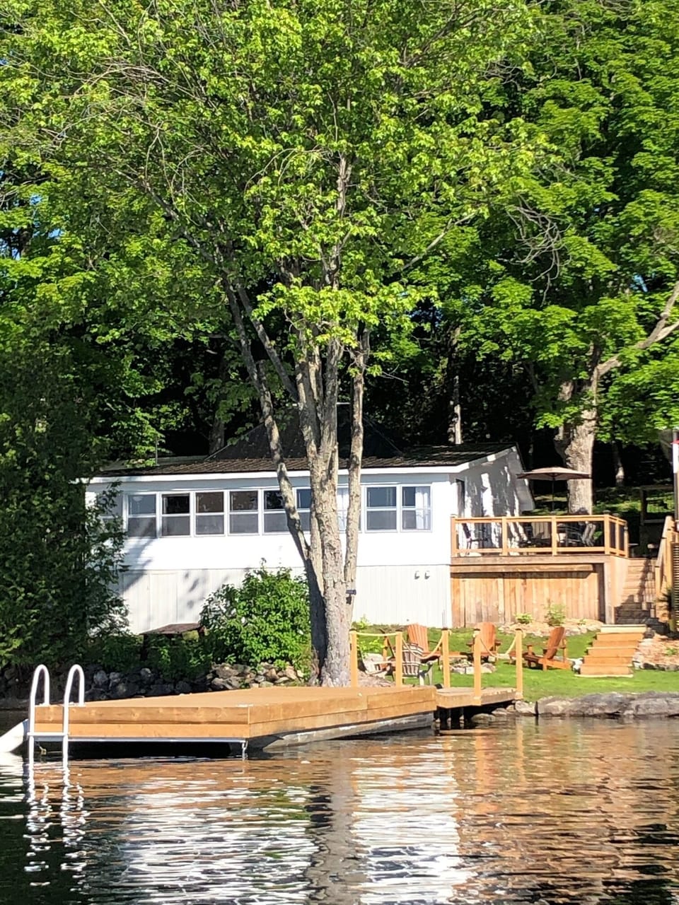 View of the cottage from the water