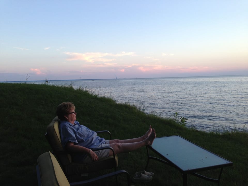 sunset view from front lawn