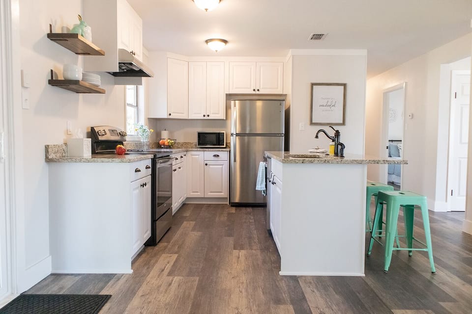 Gather around the kitchen for breakfast or a cozy dinner together.