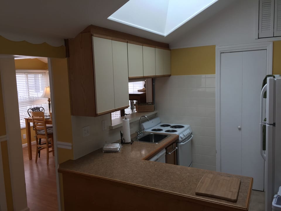 Bathroom behind bifold door