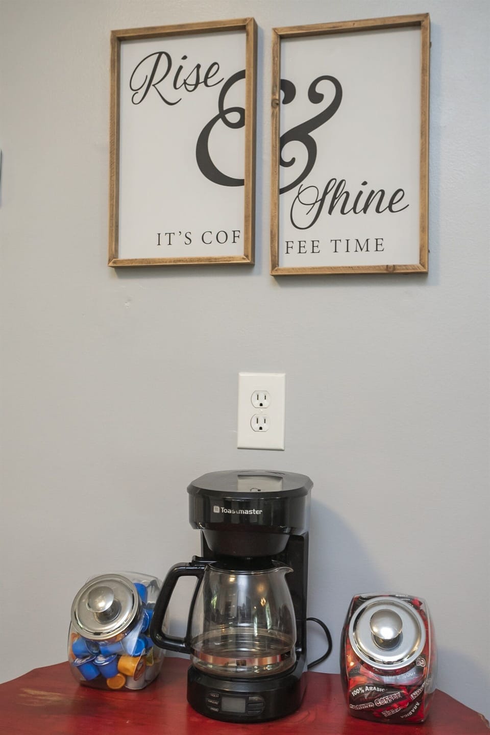 Coffee area with coffee included