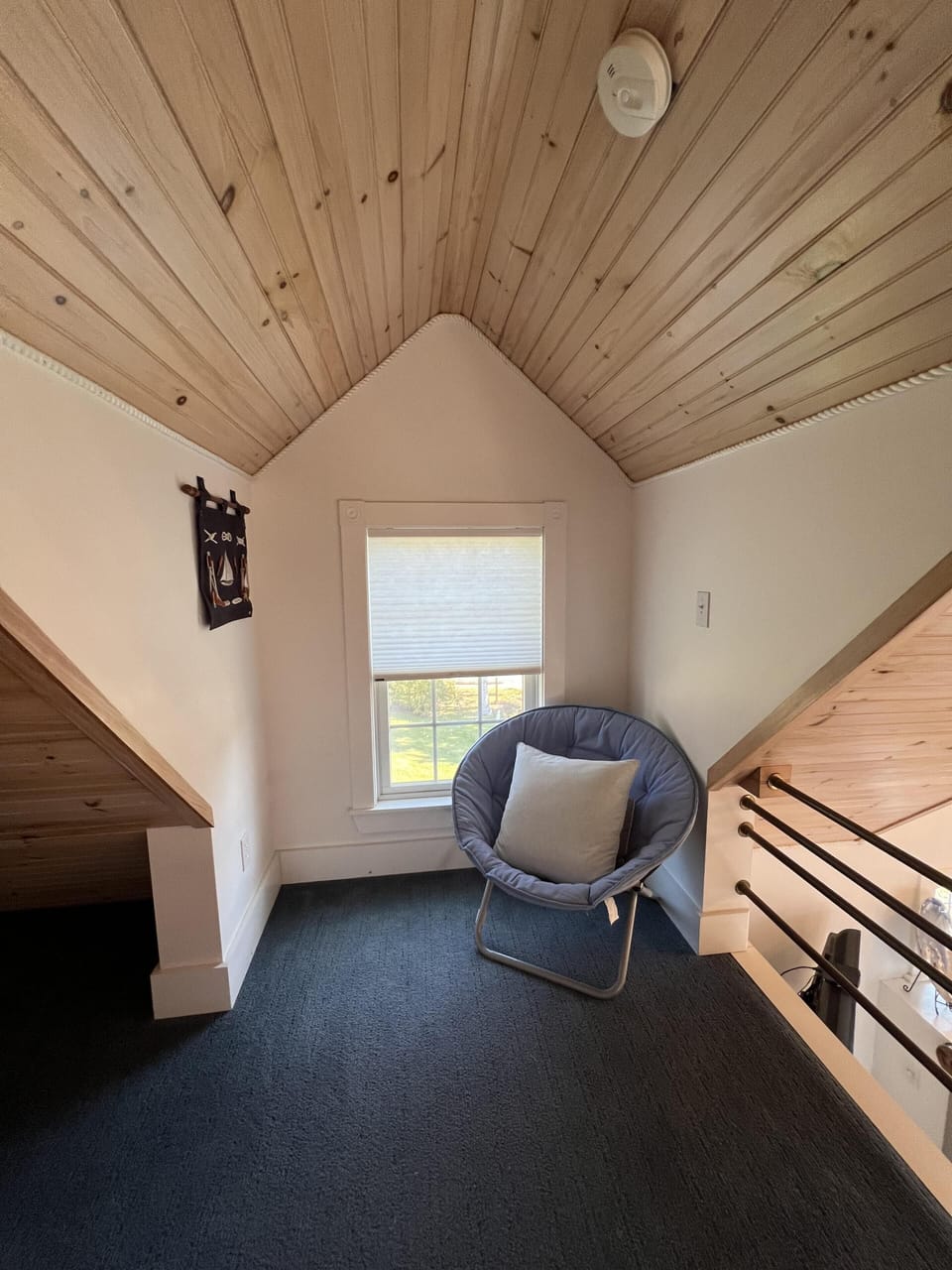 Sitting area up in the loft.