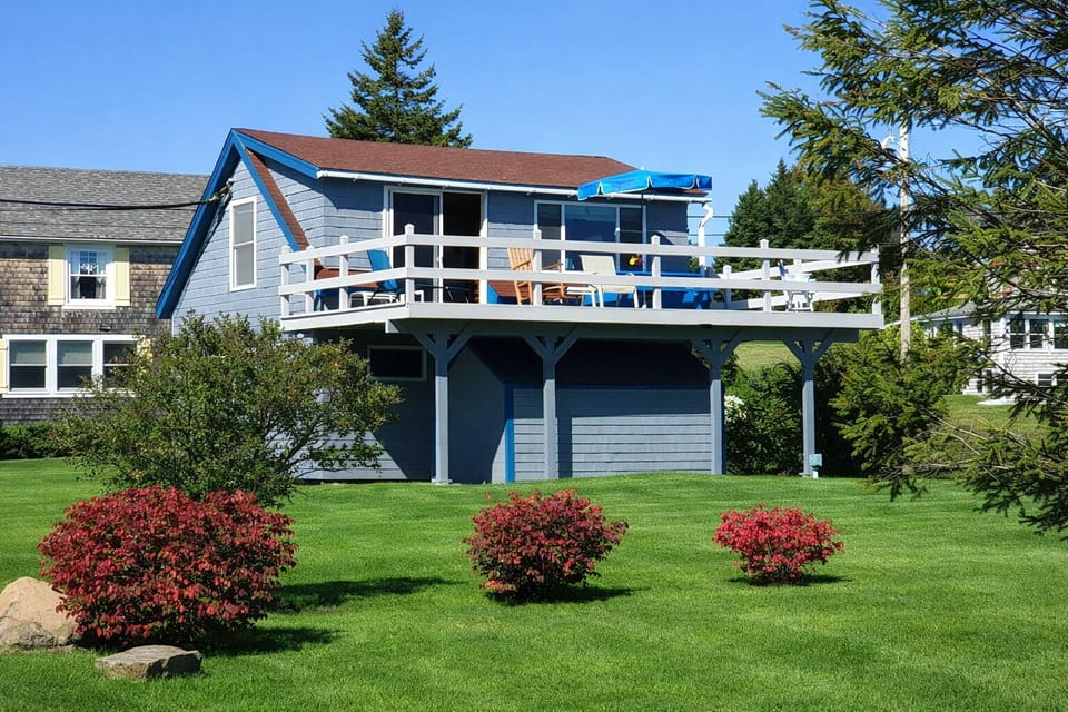 Welcome to Blue Heron! 
Here is a view of the front of the house which faces the Atlantic Ocean.
