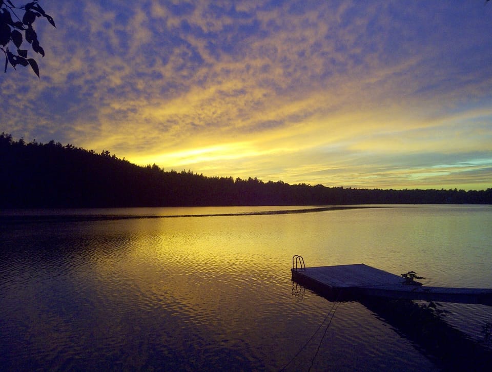 Sunset from the deck.