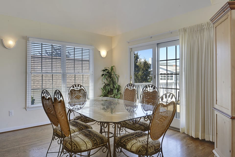 Dining room open to kitchen and family room
