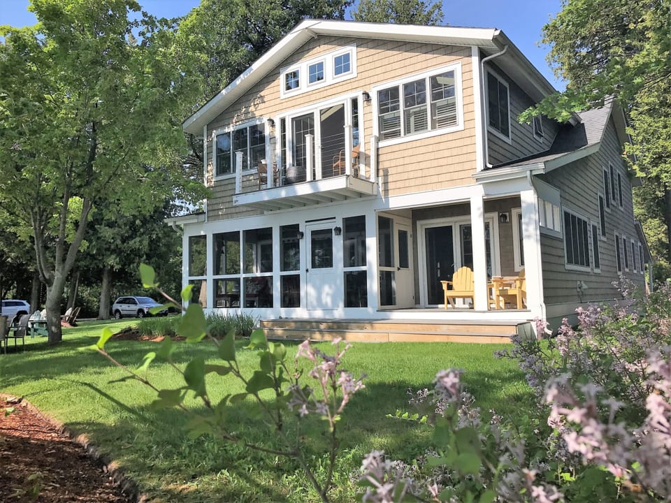 Front of The Camp, facing west across Lake Champlain.