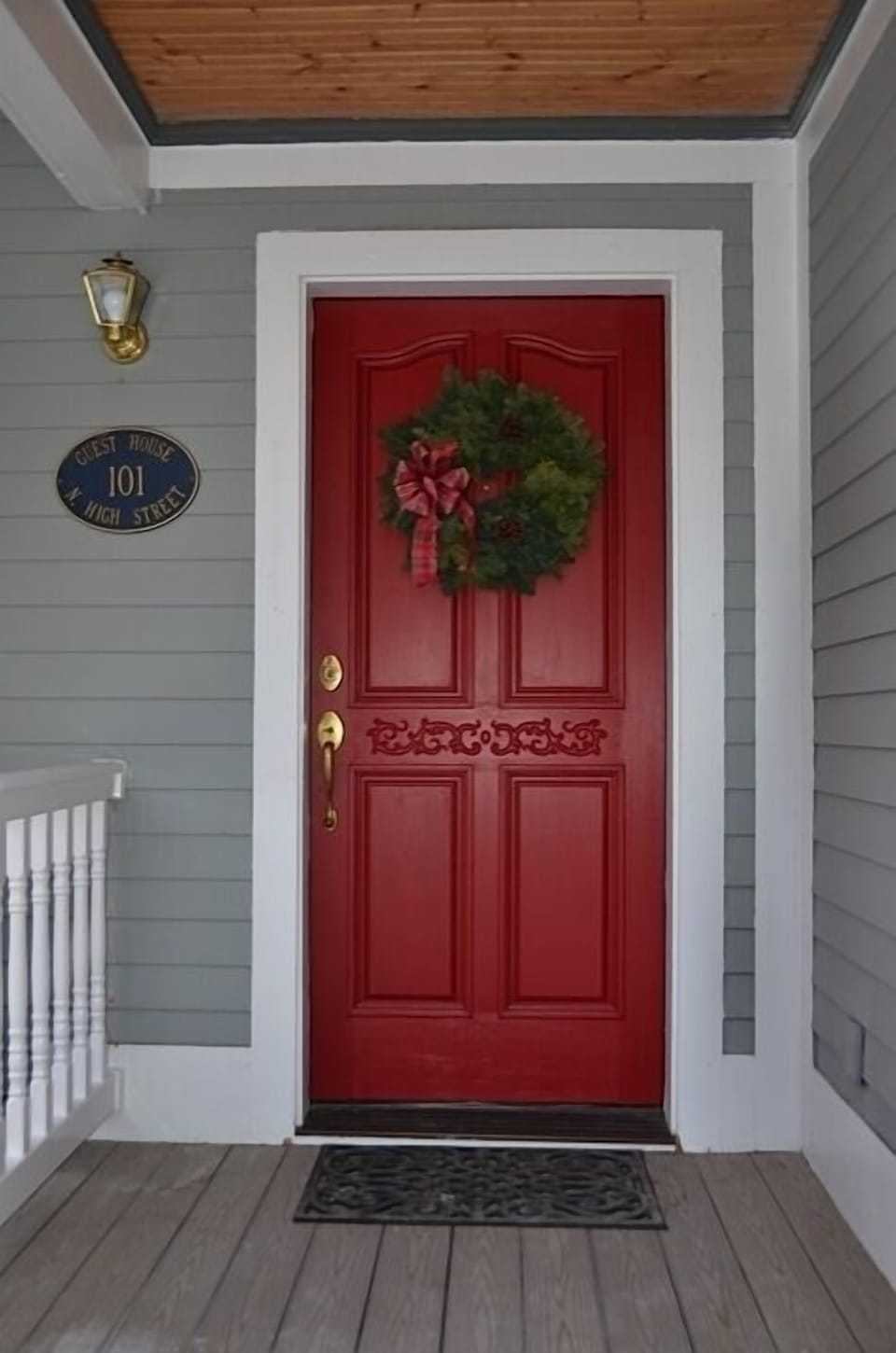 Front door at Christmas