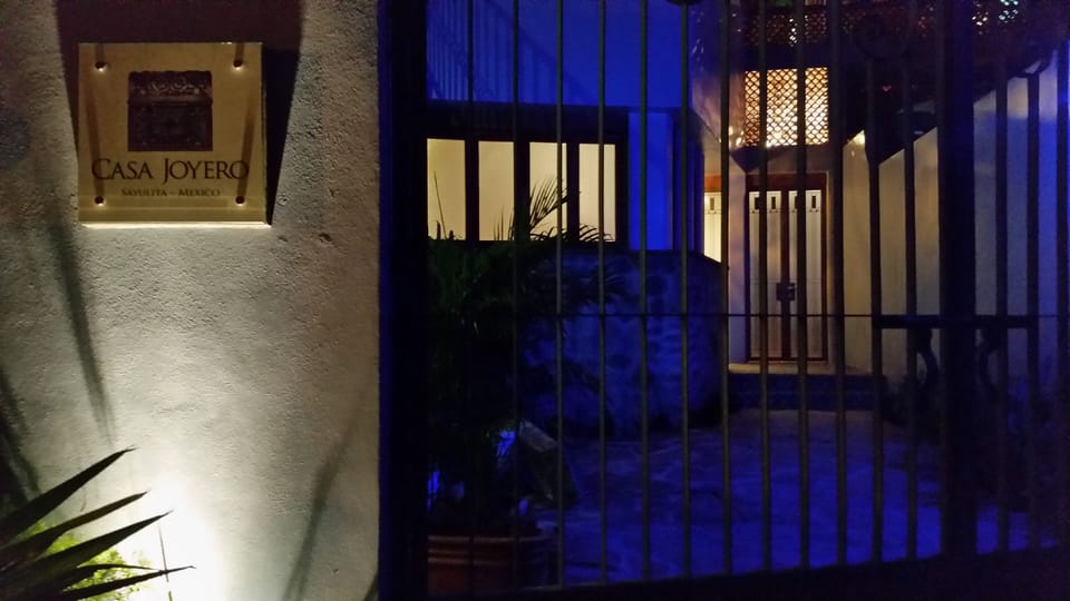 View from outside the Casa Joyero gates. First building is STUDIO.