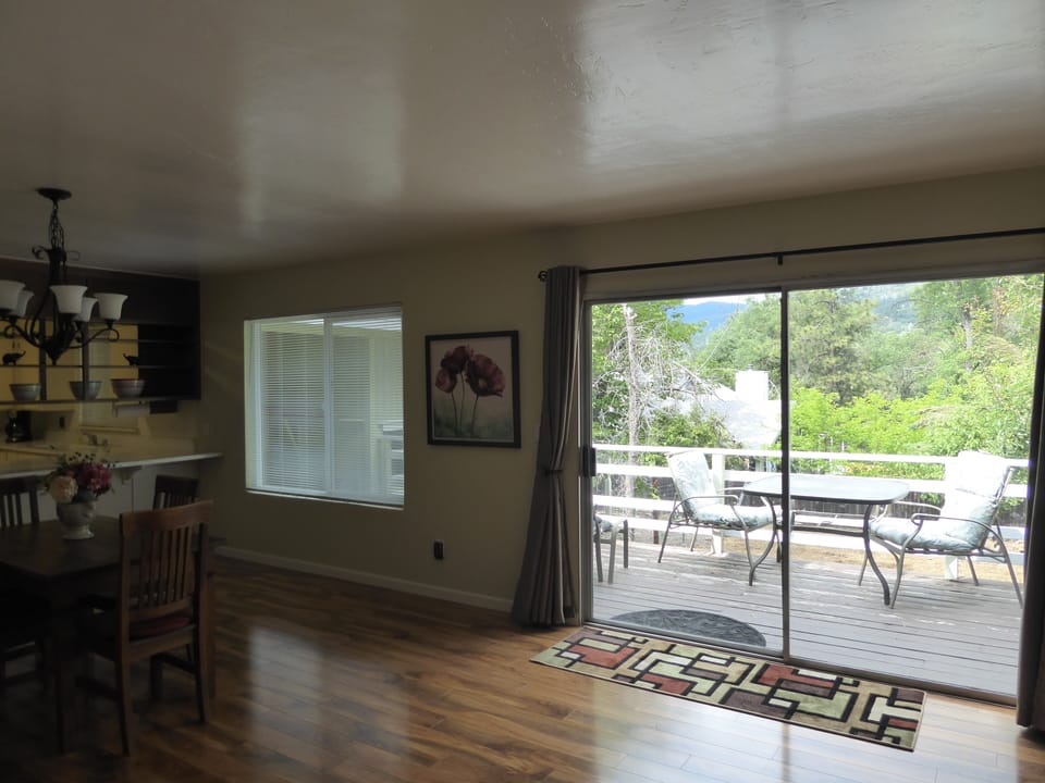 View of deck from living room.