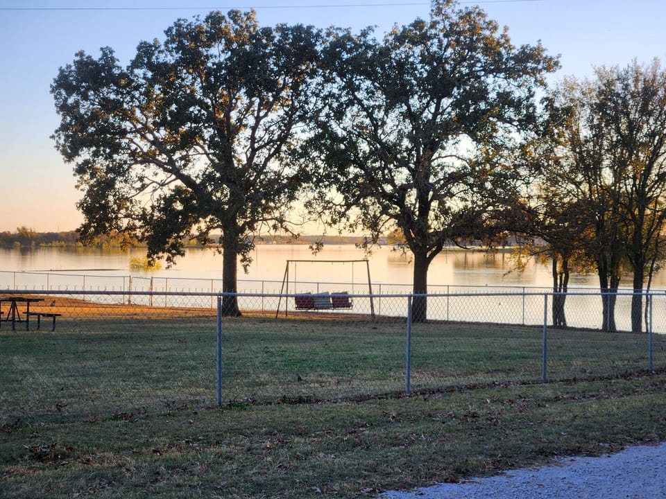 Relax on the Swing with Serene Lake Views,  Watching Wildlife and Fish Jumping