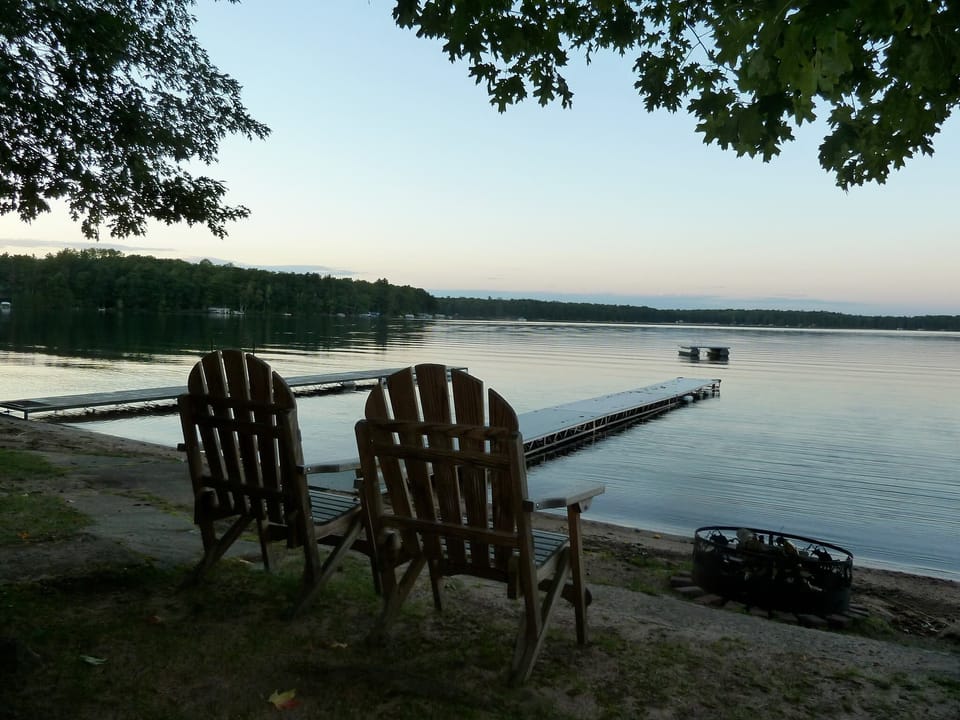 View from the cottage.  Can't get much closer to the water!