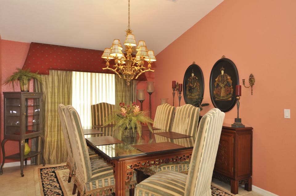 Diningroom with Rosewood carved table and buffet