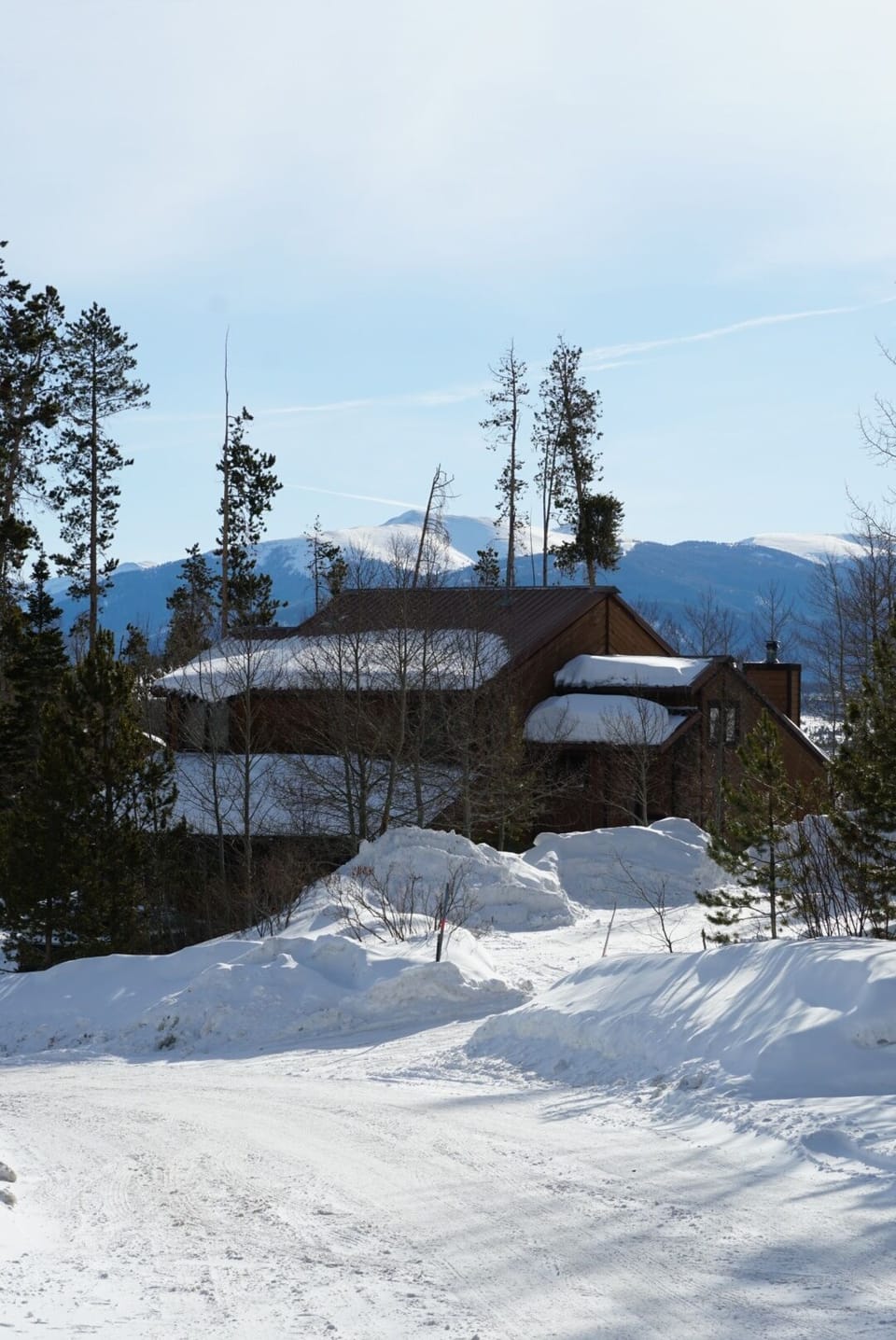 The house with continental divide beyond.