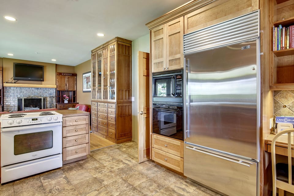 Subzero refrigerator, 2 ovens, extra refrigerator & freezer in carport