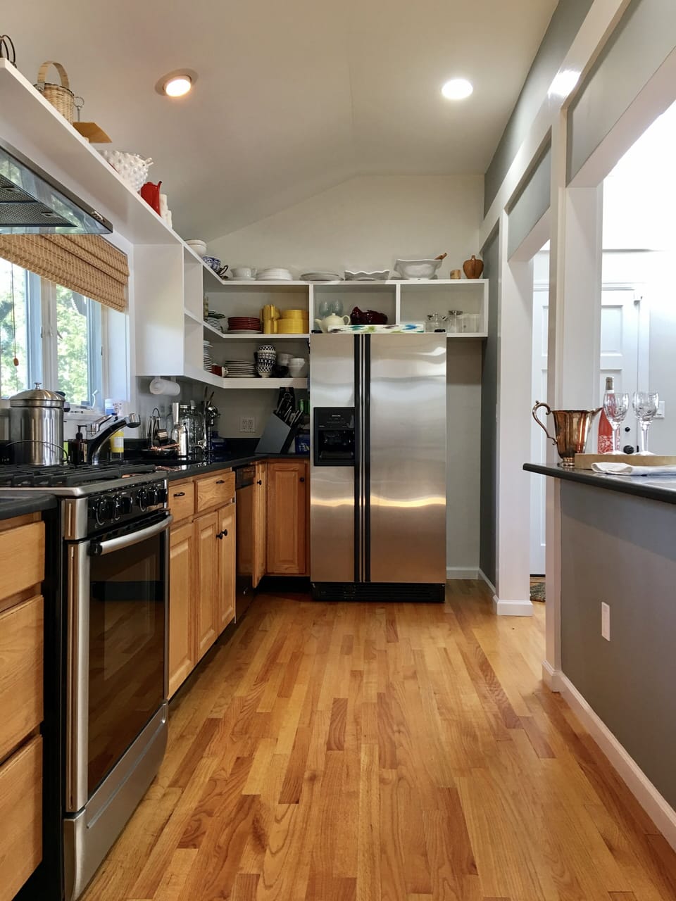 Fully equipped galley style kitchen