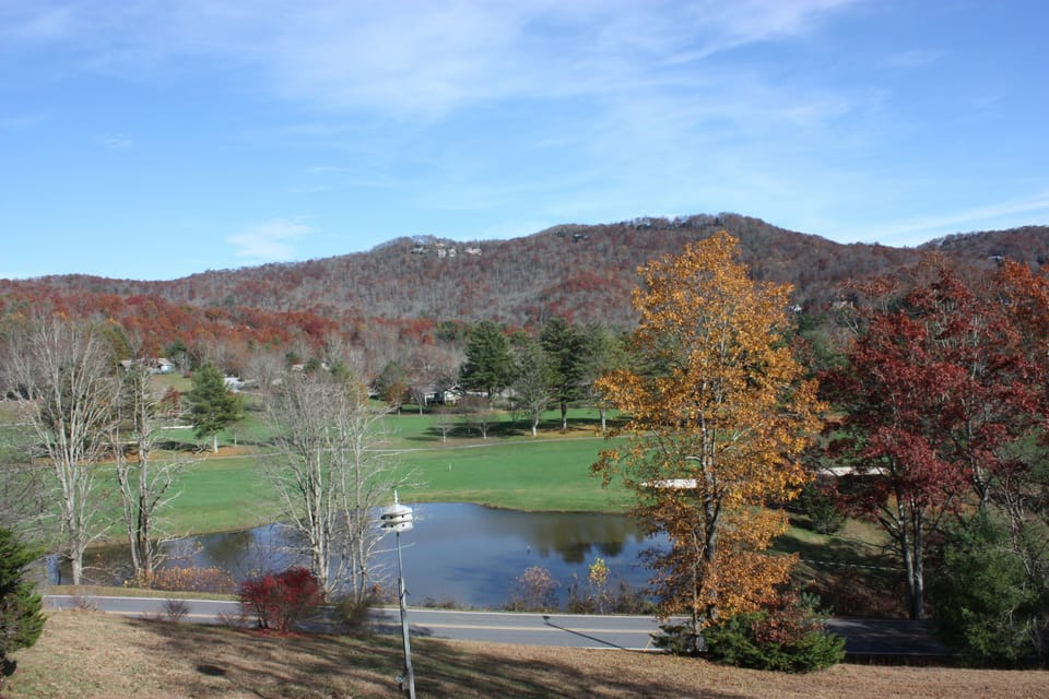 Porch View of the eighth fairway in Autumn