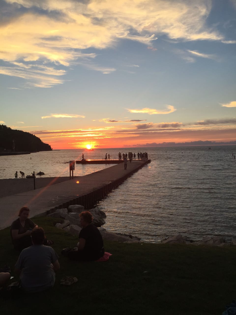 View the sunsets from the Sister Bay Beach Park and marina