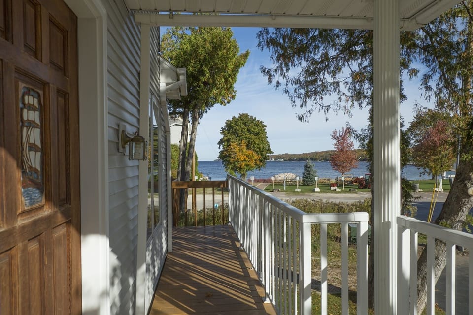 View of water front park and marina  from house