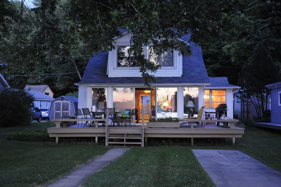 Cottage at dusk