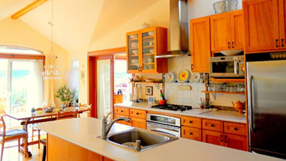 Big, modern kitchen for cooking and connection