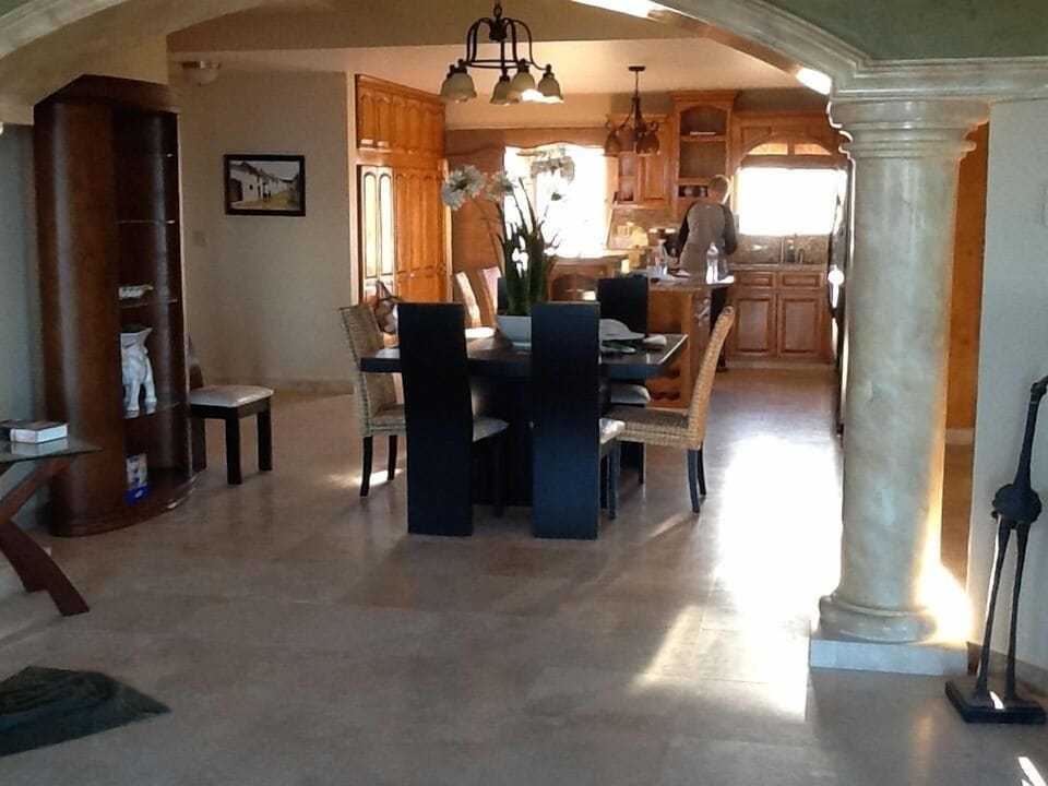 Venetian plaster is exquisite to touch. The marble pillars make you feel spoiled