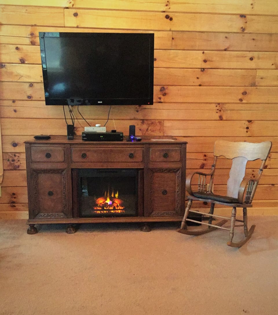 Electric fireplace in the living room for your enjoyment