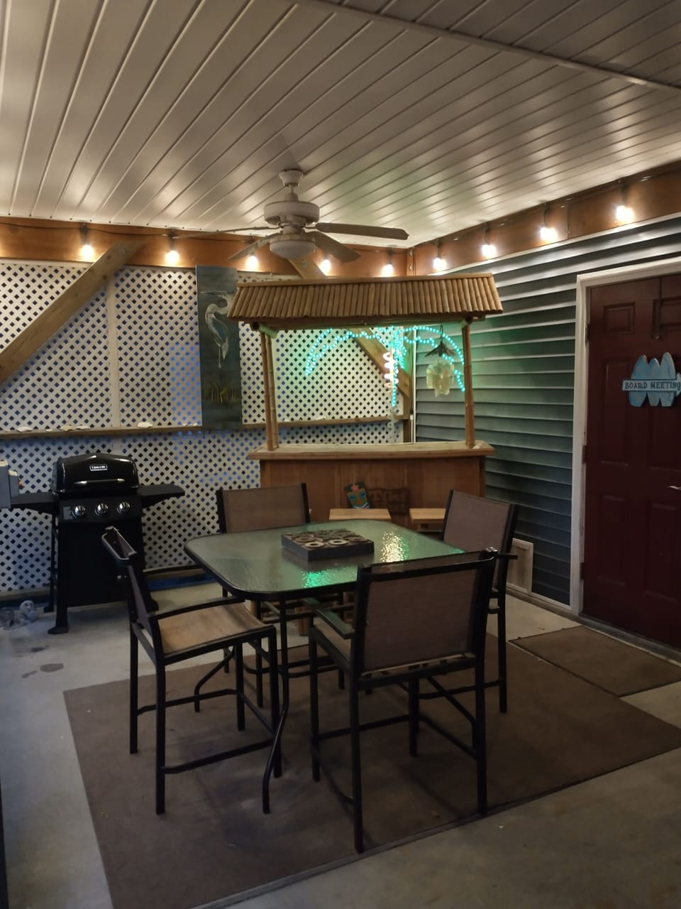 Patio area under carport