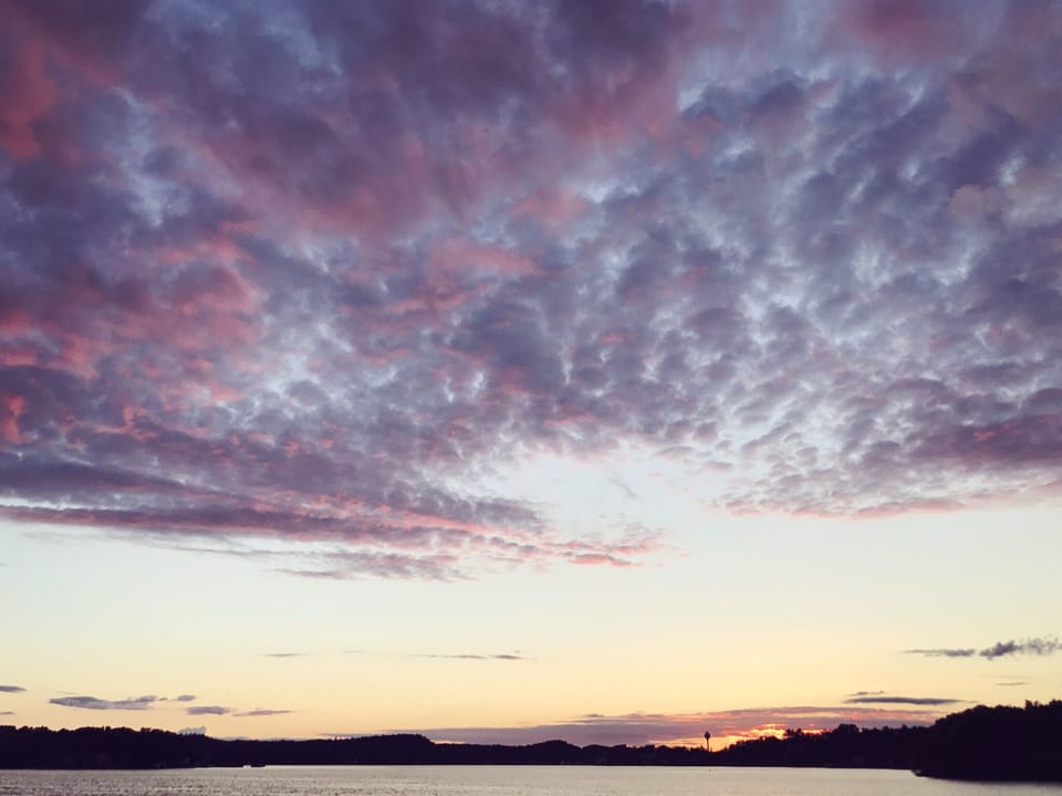 Sunset view from our deck.