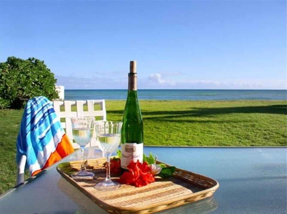 Enjoy oceanfront dining!! Relax and be refreshed with the sound of the waves.