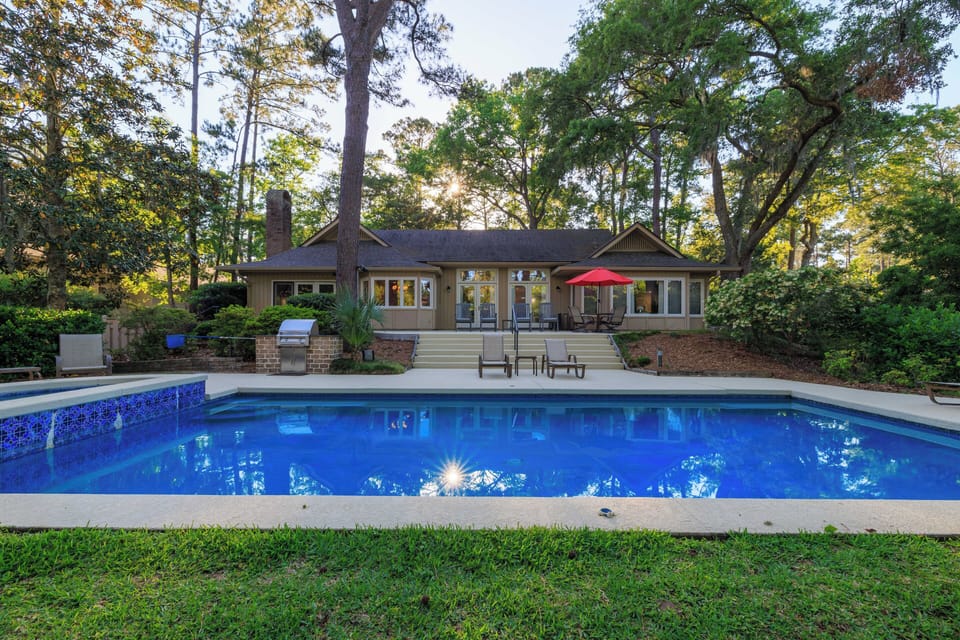 View of backyard