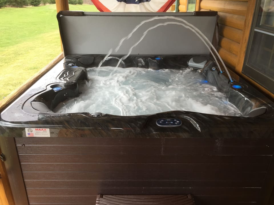 Spa… enjoy LED lighting and water feature.