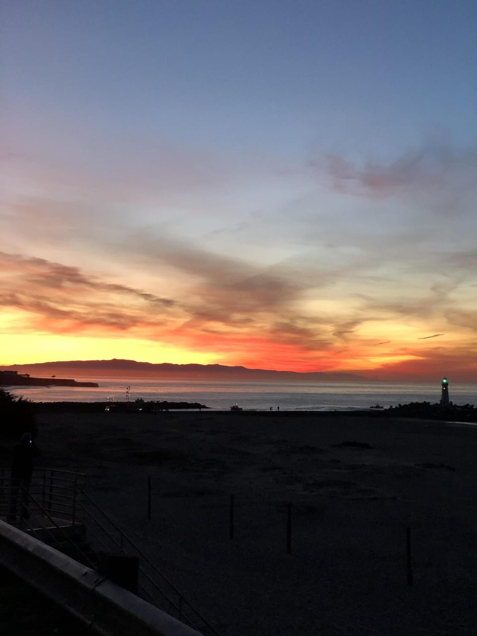 Sunrise from the end of the street, 50 feet from the house.