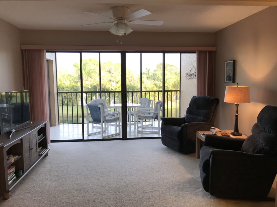 Den with comfy chairs and smart TV