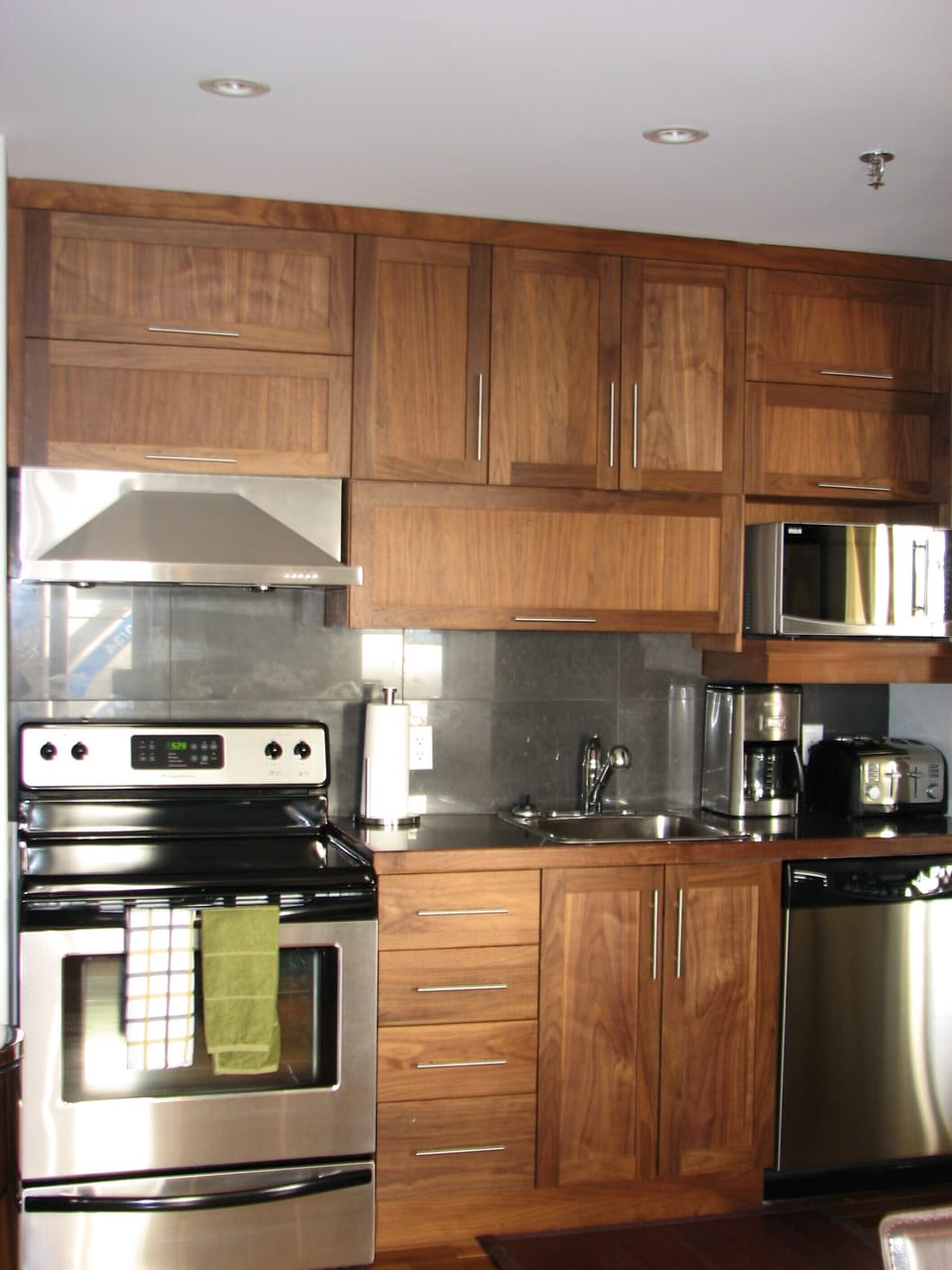 Kitchen with stainless steel appliances