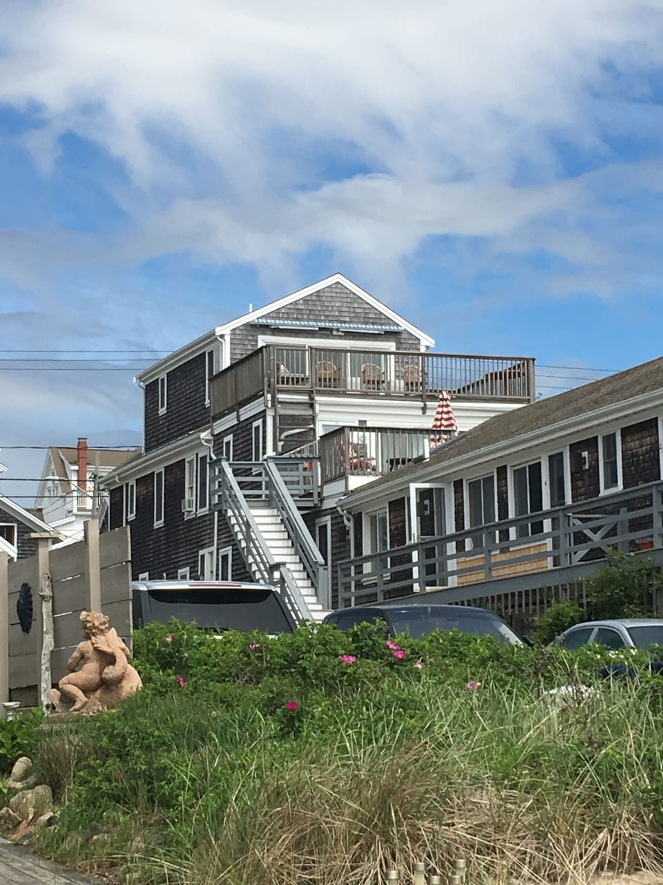 view up from the beach! you have the whole top floor to yourself