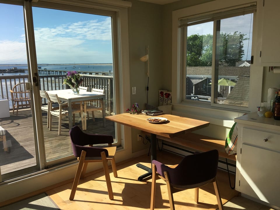 interior and exterior dining nook and  deck options.