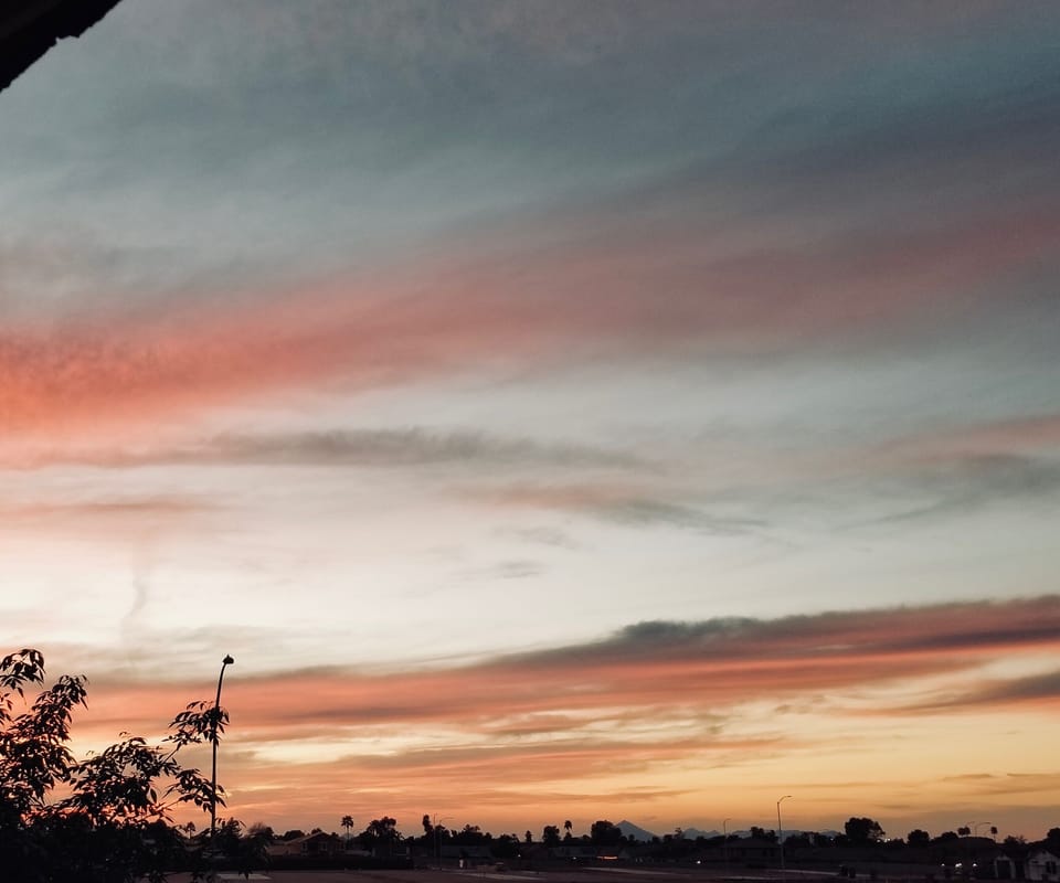 Sunset from the balcony